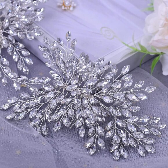 Bridal Hair Comb Rhinestone Crystal Wedding Headpiece for Women and Girls main image 5